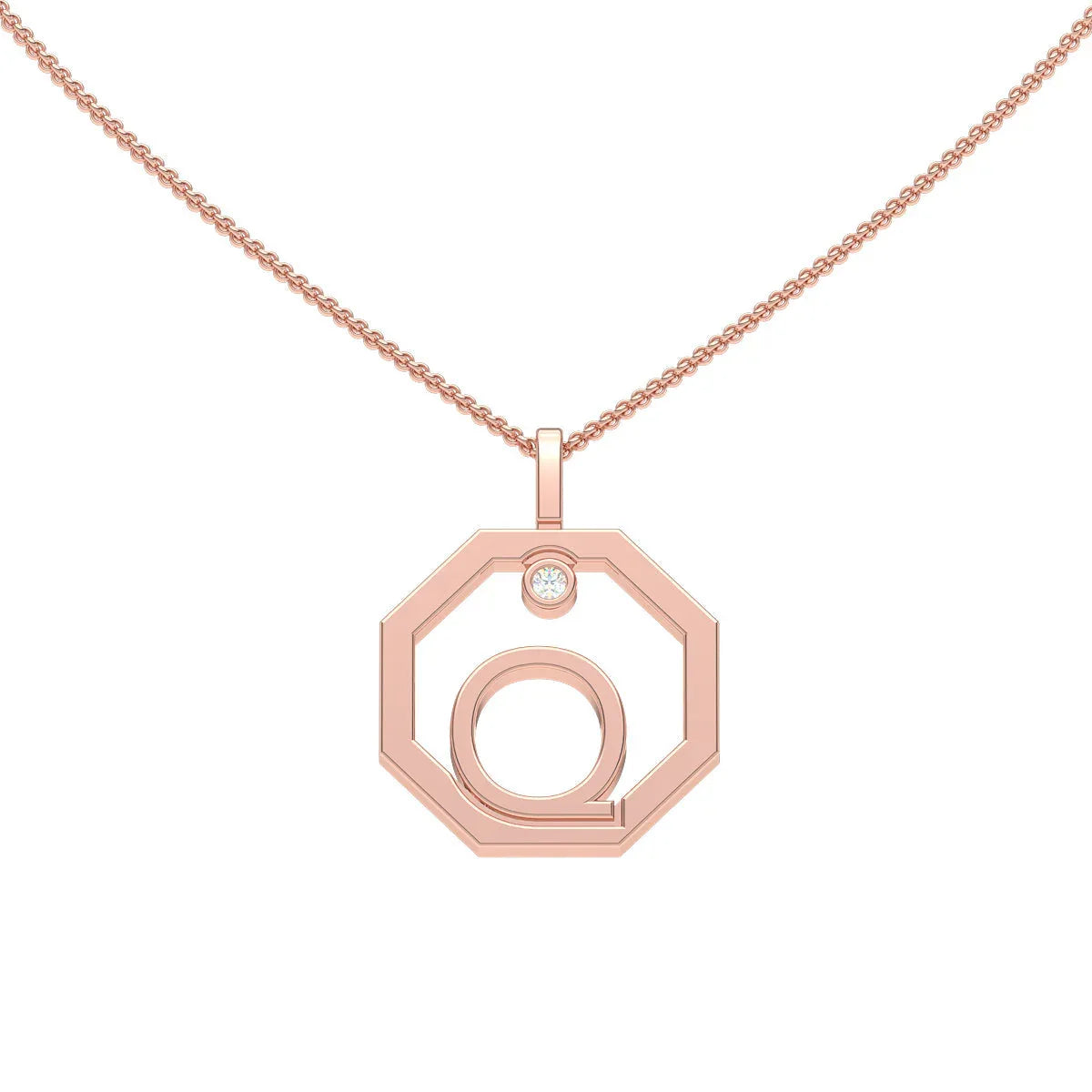 Initial pendant Q - Lizunova Fine Jewels