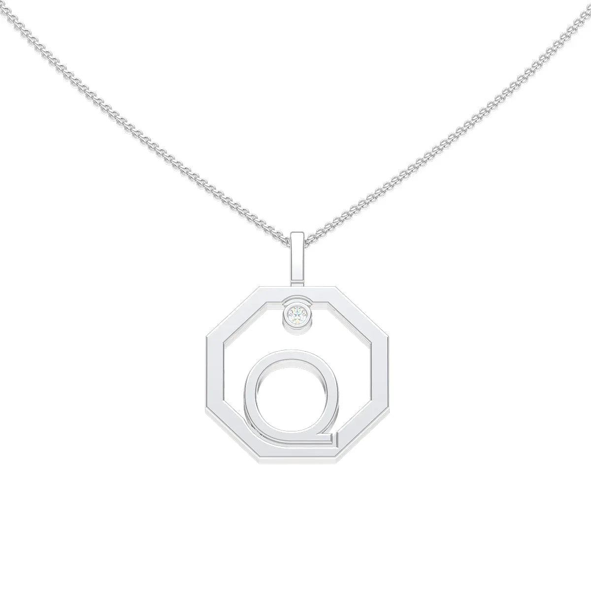 Initial pendant Q - Lizunova Fine Jewels