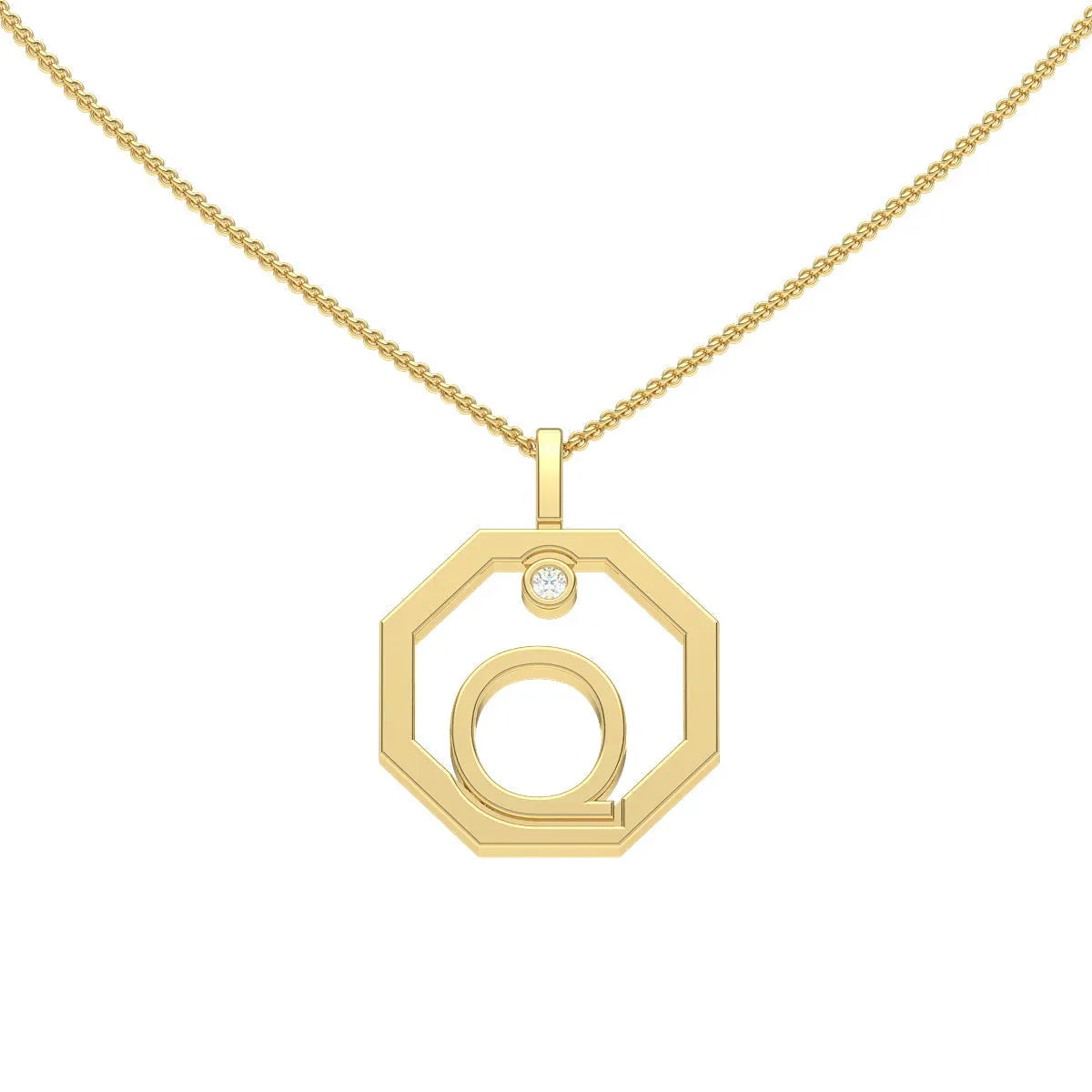 Initial pendant Q - Lizunova Fine Jewels