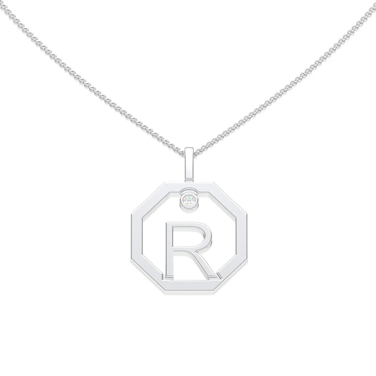 Initial pendant R - Lizunova Fine Jewels