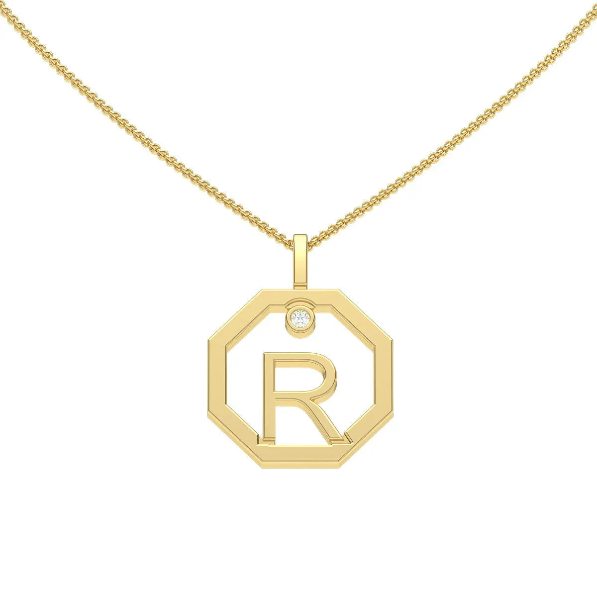 Initial pendant R - Lizunova Fine Jewels
