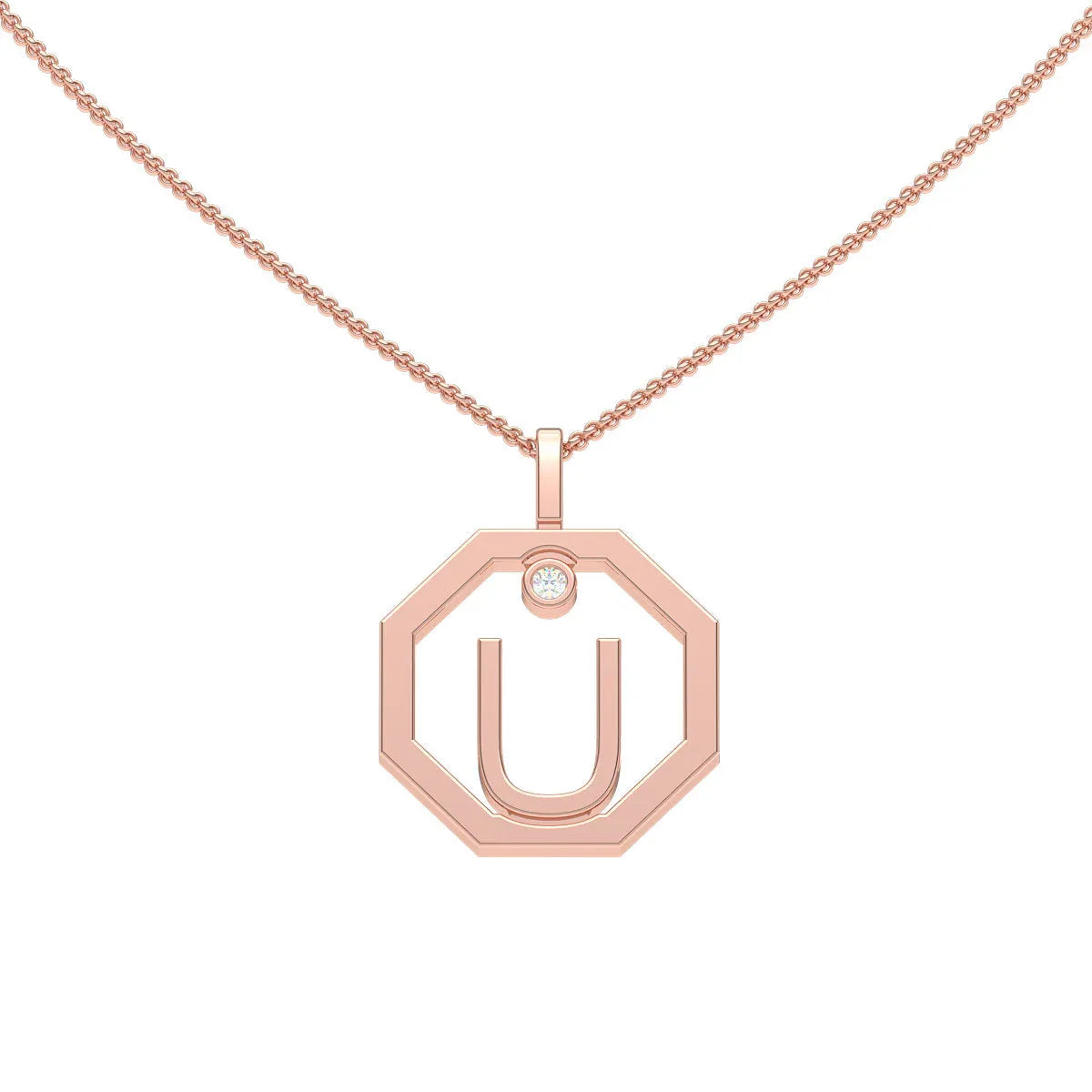 Initial pendant U - Lizunova Fine Jewels