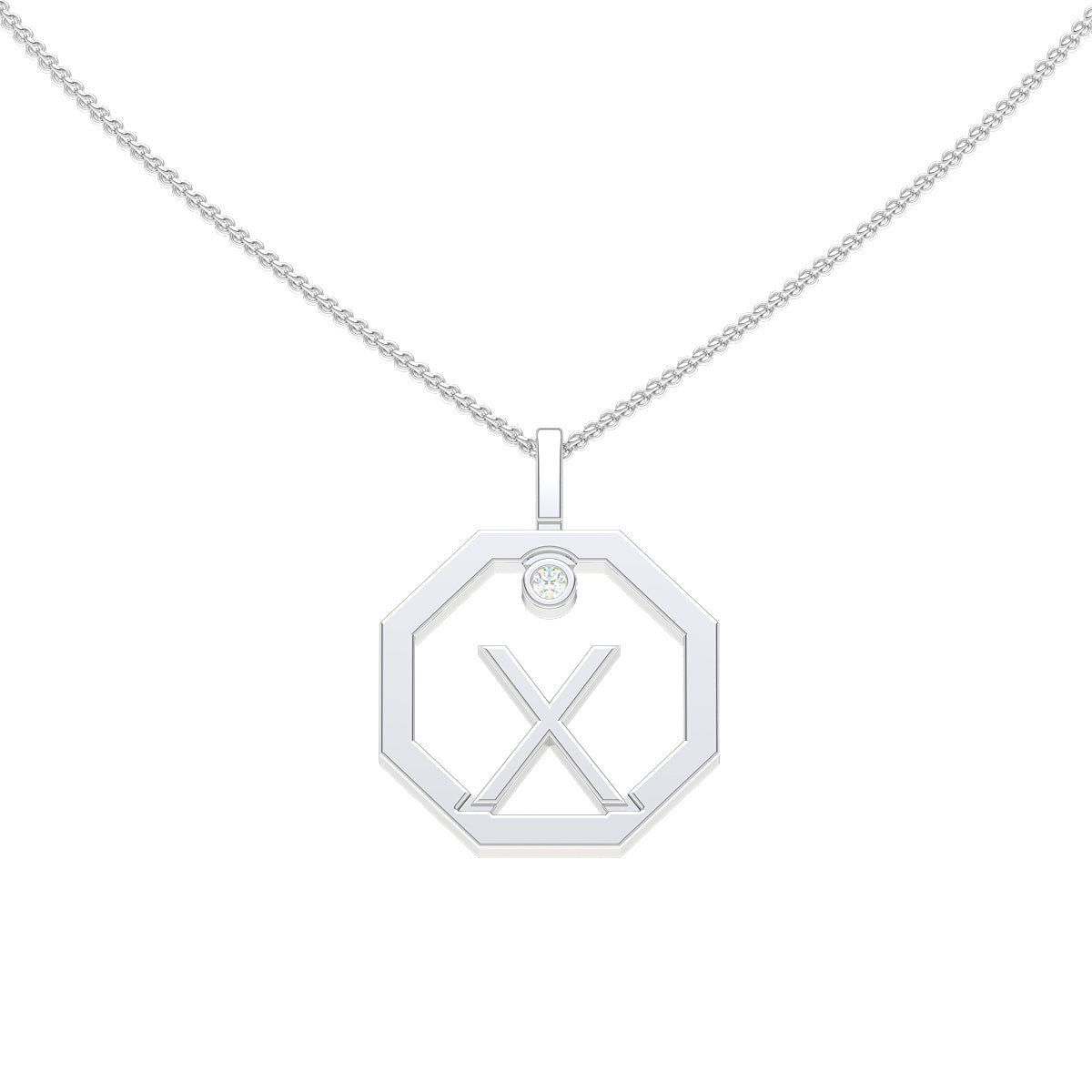 Personalised-Initial-X-diamond-white-gold-pendant-Lizunova-Fine-Jewels-Sydney-NSW-Australia