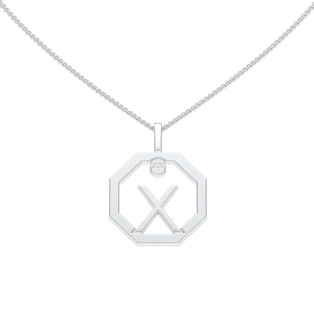 Initial pendant X - Lizunova Fine Jewels