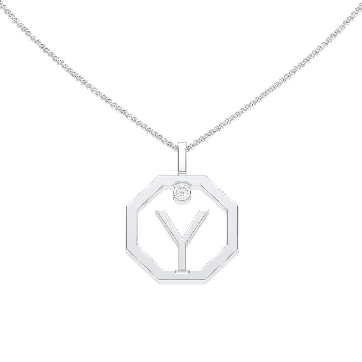 Initial pendant Y - Lizunova Fine Jewels