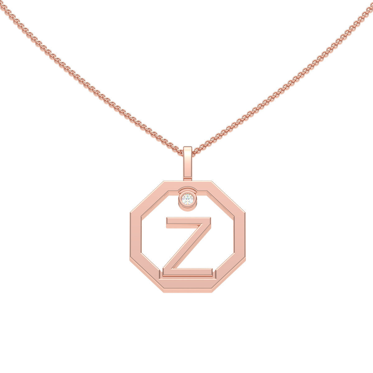 Personalised-Initial-Z-diamond-rose-gold-pendant-Lizunova-Fine-Jewels-Sydney-NSW-Australia