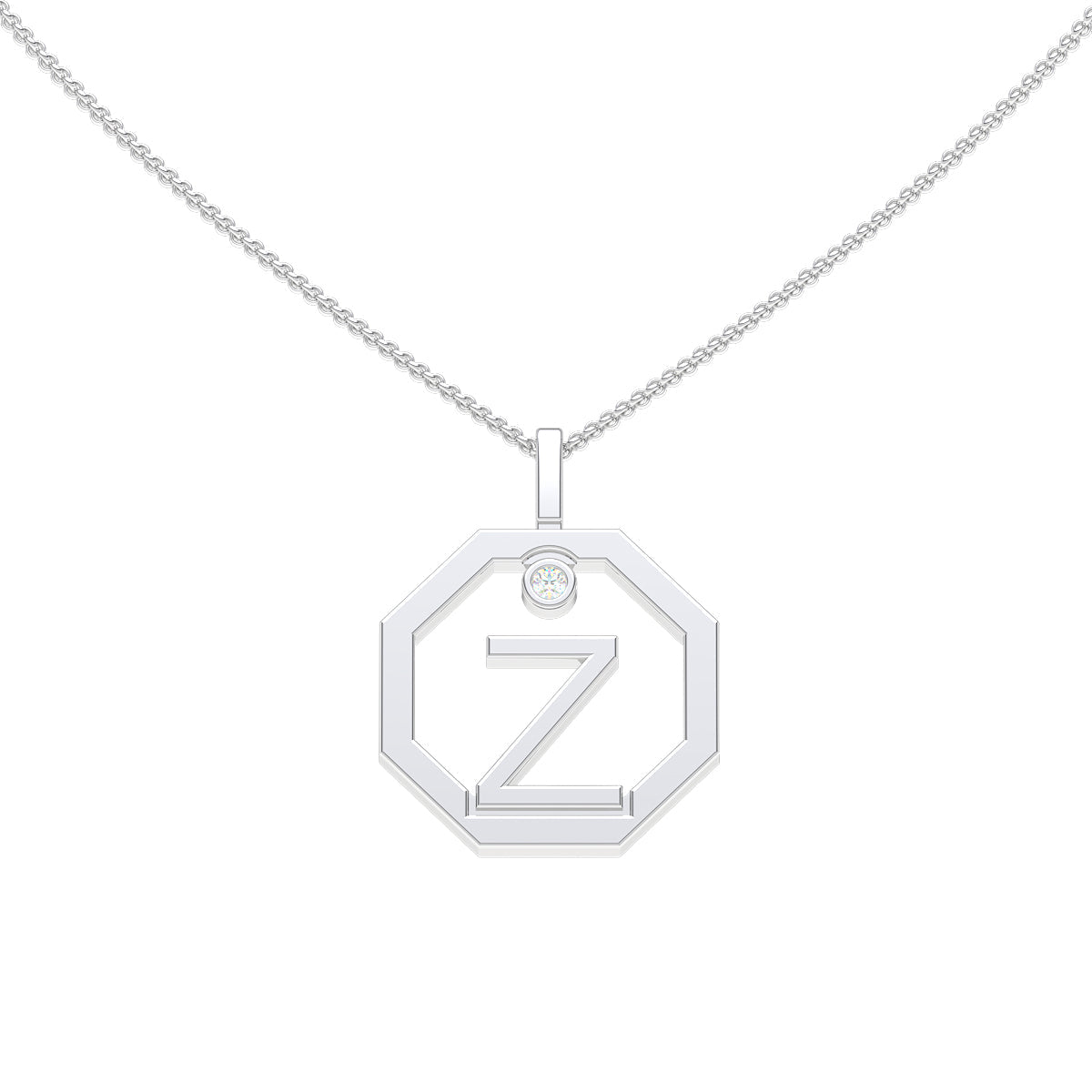 Personalised-Initial-Z-diamond-white-gold-pendant-Lizunova-Fine-Jewels-Sydney-NSW-Australia