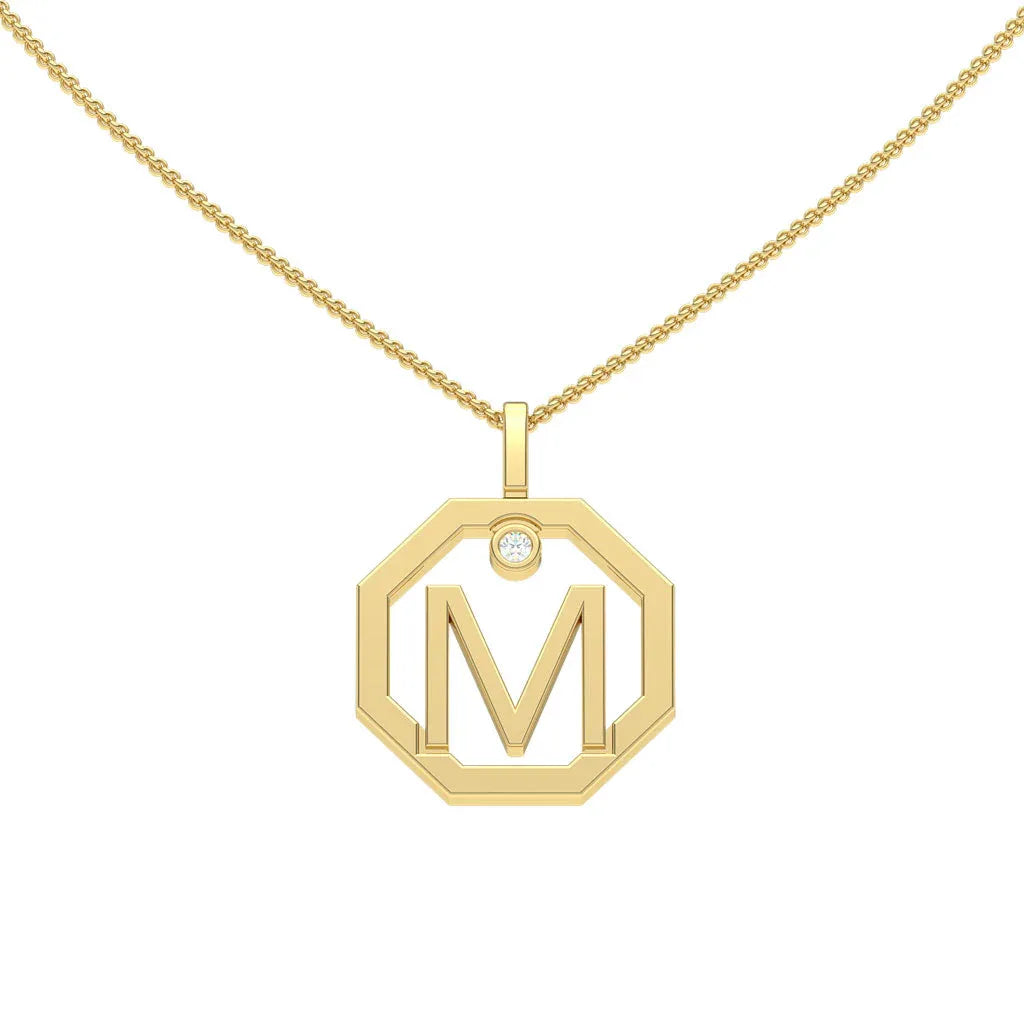 Initial pendant M - Lizunova Fine Jewels