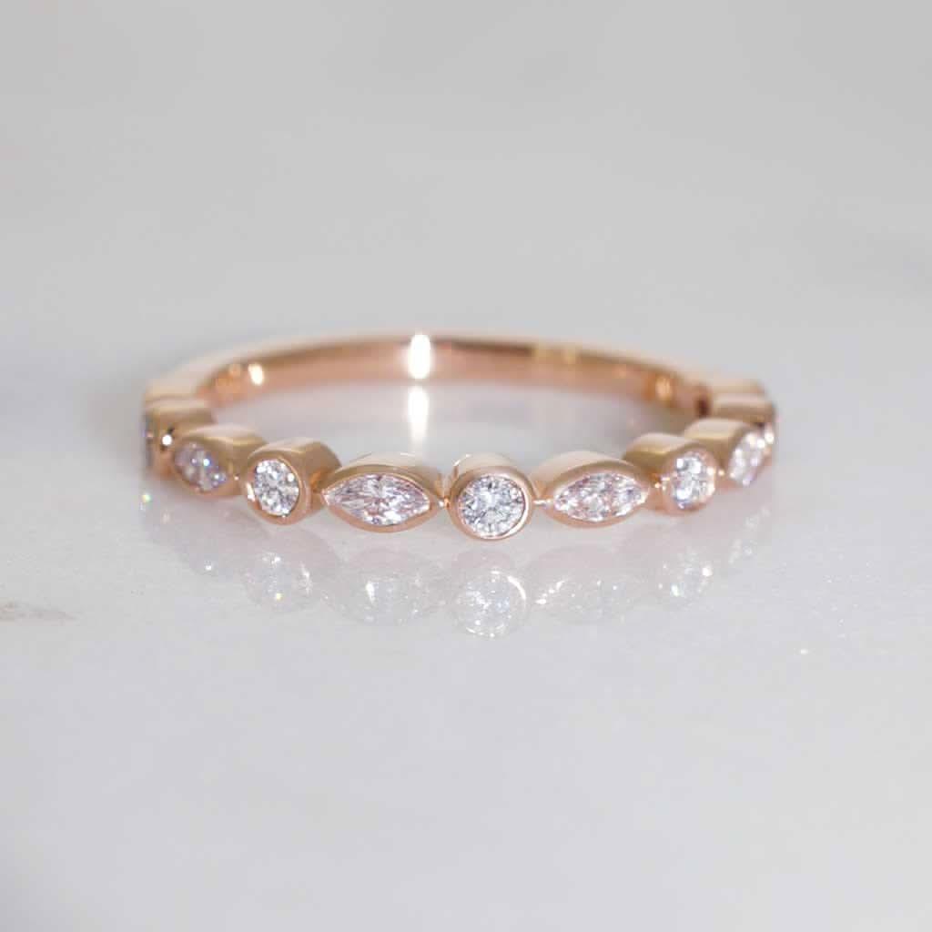 Pia | Vintage diamond wedding ring - Lizunova Fine Jewels