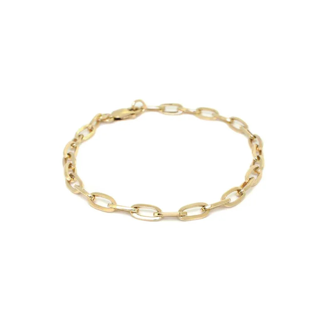 Polly | Gold paperclip chain bracelet - Lizunova Fine Jewels