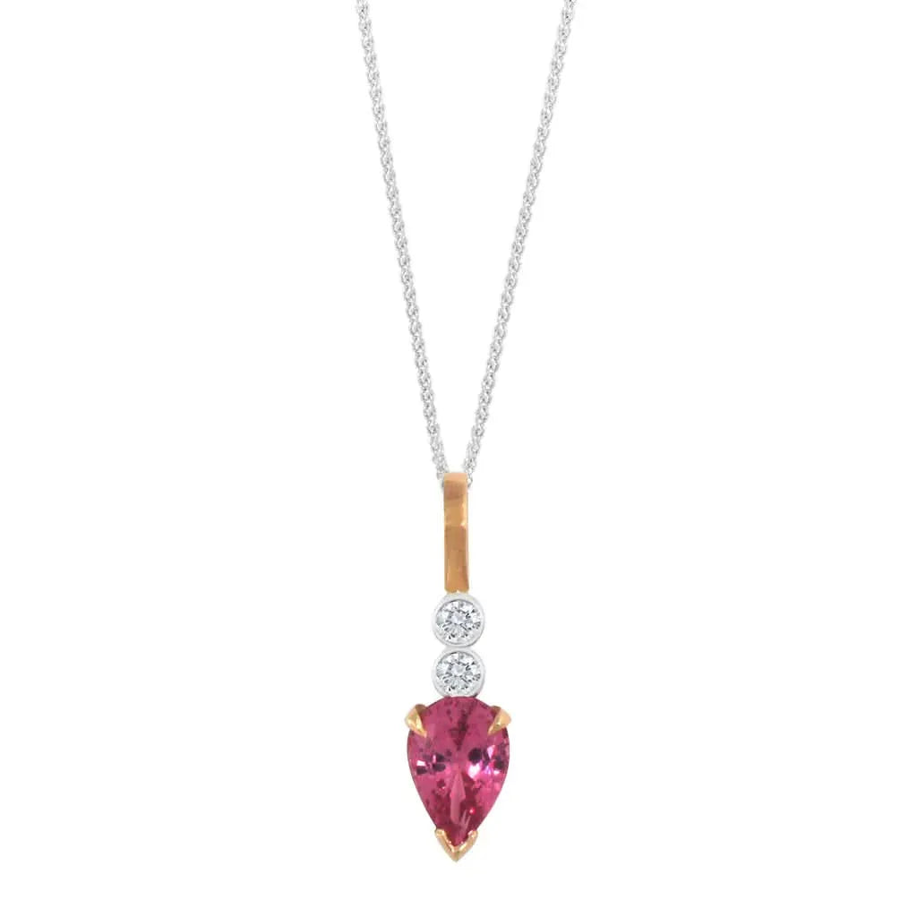 Radiance | Spinel and diamond pendant on chain - Lizunova Fine Jewels