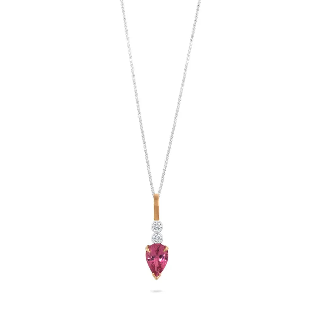 Radiance | Spinel and diamond pendant on chain - Lizunova Fine Jewels