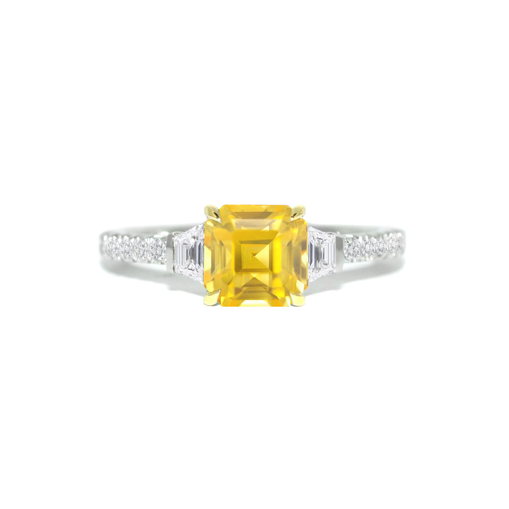 emerald-cut-Yellow-sapphire-engagement-ring-Sydney-jeweller-Lizunova-Fine-Jewels