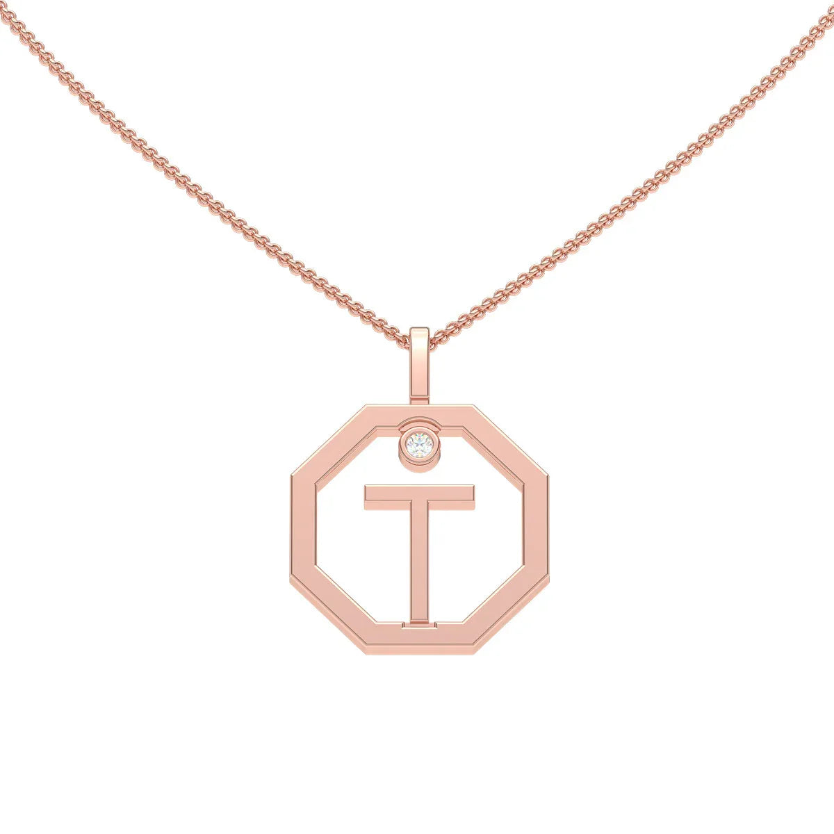 Initial pendant T - Lizunova Fine Jewels
