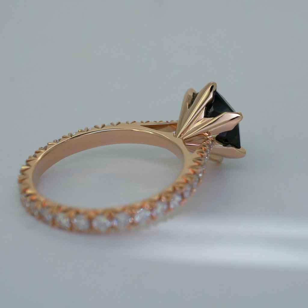 Thistle | Sapphire and diamond engagement ring - Lizunova Fine Jewels