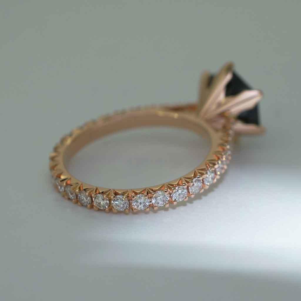 Thistle | Sapphire and diamond engagement ring - Lizunova Fine Jewels