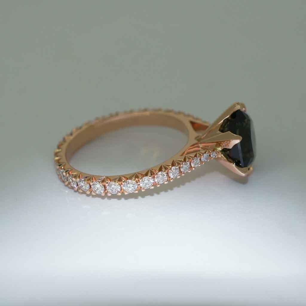 Thistle | Sapphire and diamond engagement ring - Lizunova Fine Jewels