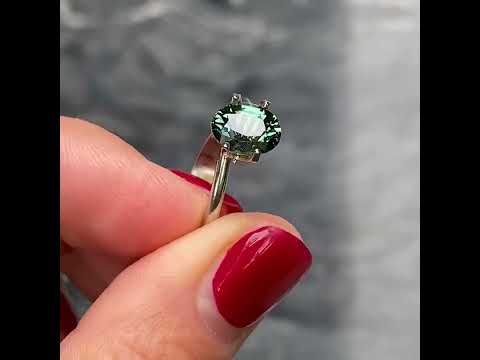 1.82ct unheated oval teal sapphire, Sydney jeweller Lizunova Fine Jewels