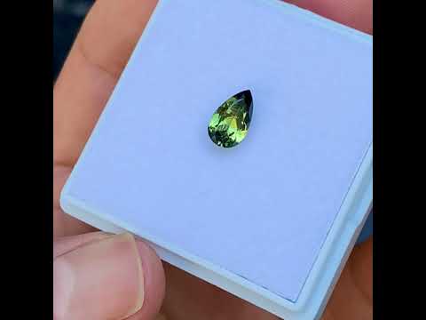 1.31CT PEAR CUT Australian PARTI SAPPHIRE, SYDNEY JEWELLER LIZUNOVA FINE JEWELS, Australia