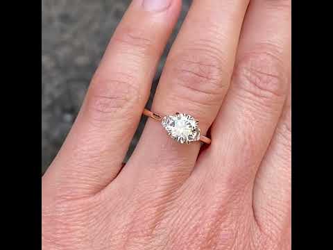 Bec natural champagne diamond rose gold engagement ring, Sydney jeweller Lizunova Fine Jewels