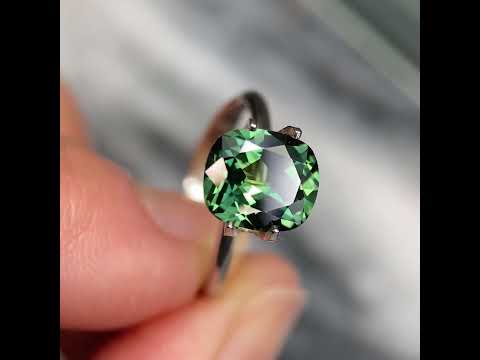 2.71ct cushion cut Australian parti sapphire available for a bespoke engagement ring by Lizunova Fine Jewels