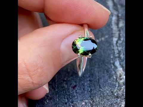 1.66ct oval parti sapphire, Sydney jeweller Lizunova Fine Jewels