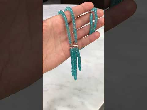 Astoria, apatite & 18k white gold necklace, Sydney jeweller Lizunova Fine Jewels