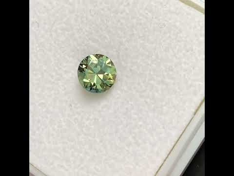 1.15ct round Australian light green sapphire, Sydney jeweller Lizunova Fine Jewels, Australia
