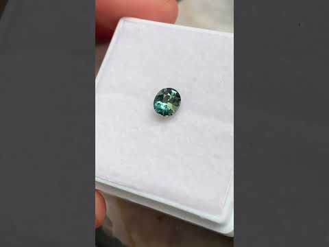 1.01ct oval natural Madagascan teal sapphire, Sydney jeweller Lizunova Fine Jewels