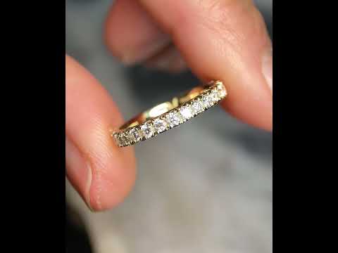 Nat - French pave diamond eternity ring in 18k yellow gold, Lizunova Fine Jewels