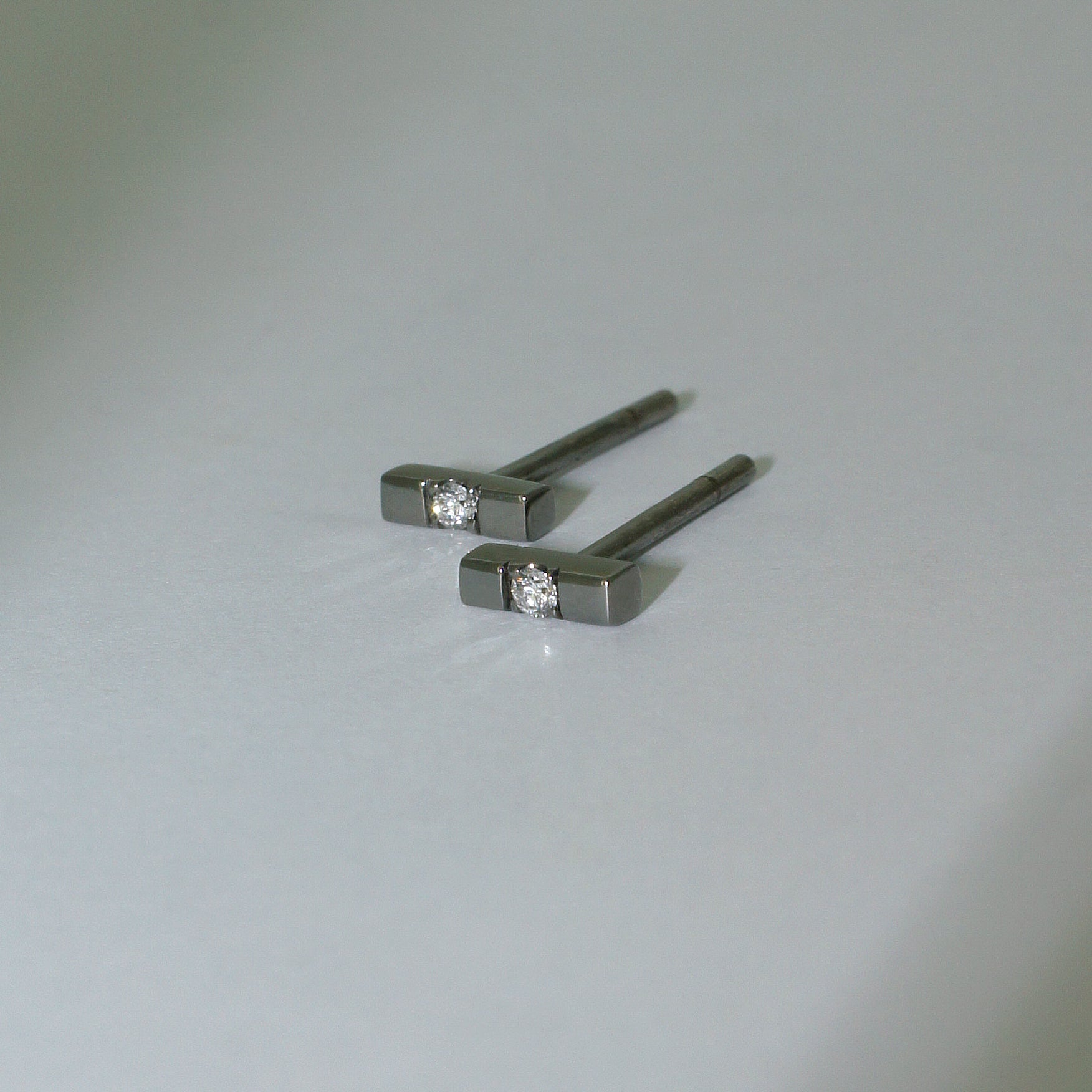 Ava-T-bar-black-rhodium-white-gold-diamond-stud-earrings-2-Lizunova-Fine-Jewels-NSW-Sydney-Australia