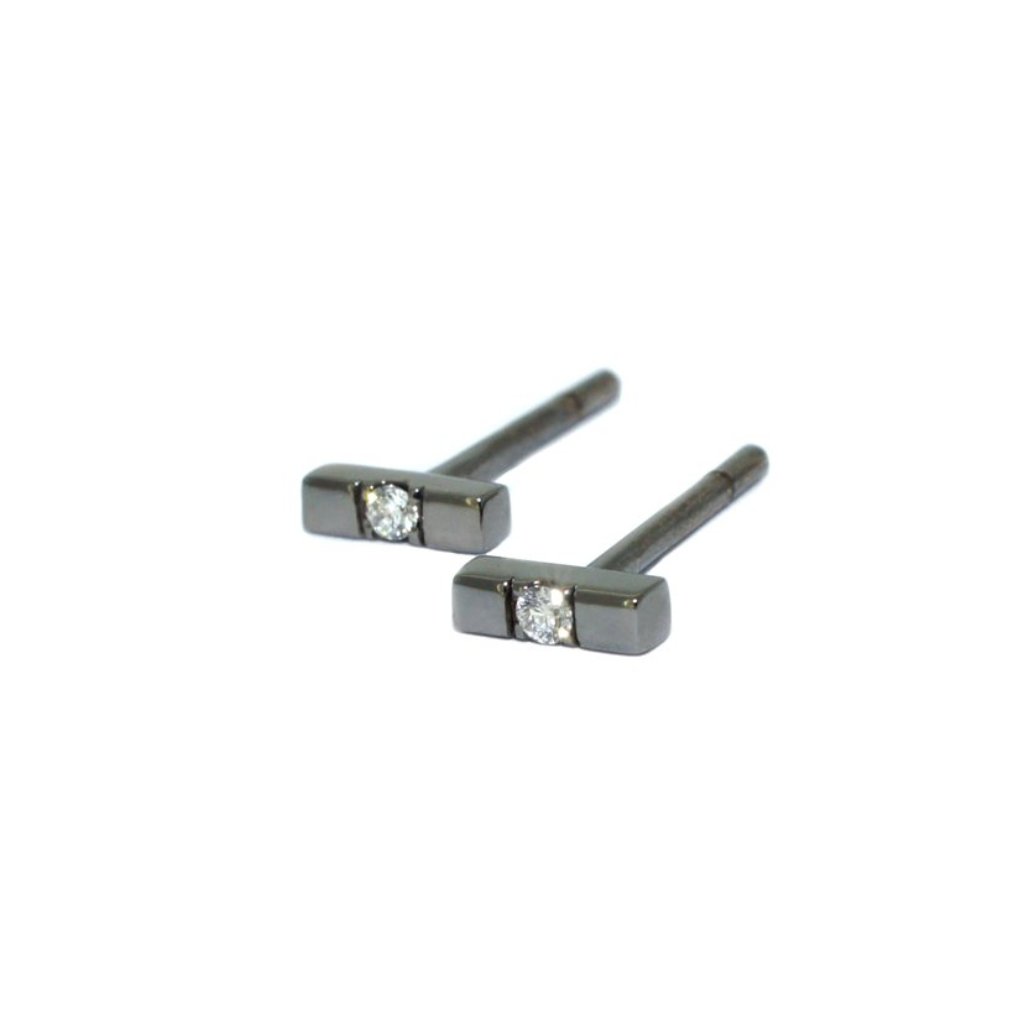 Ava-T-bar-black-rhodium-white-gold-diamond-stud-earringsLizunova-Fine-Jewels-NSW-Sydney-Australia