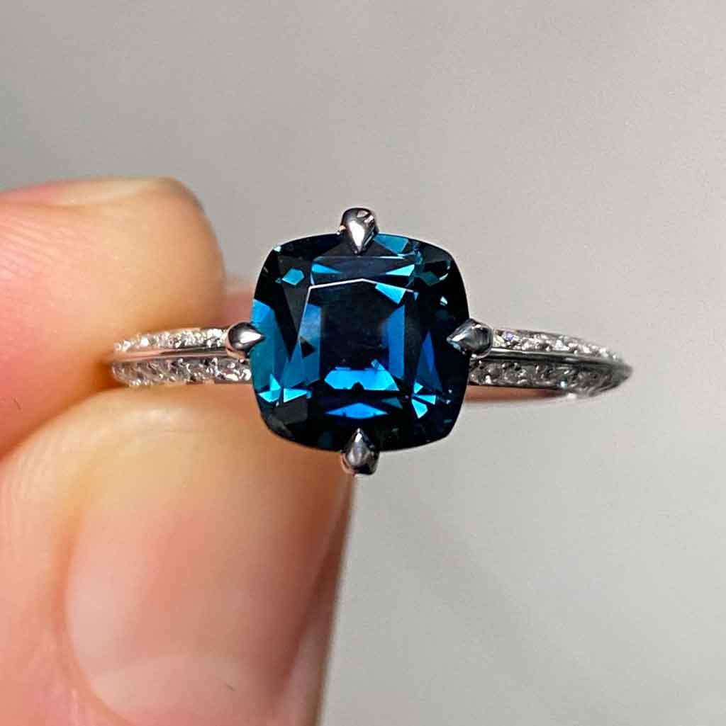 Ballets-Russes-cushion-teal-sapphire-diamond-engagement-ring-Sydney-jeweller-Lizunova-Fine-Jewels-SKU00050-1