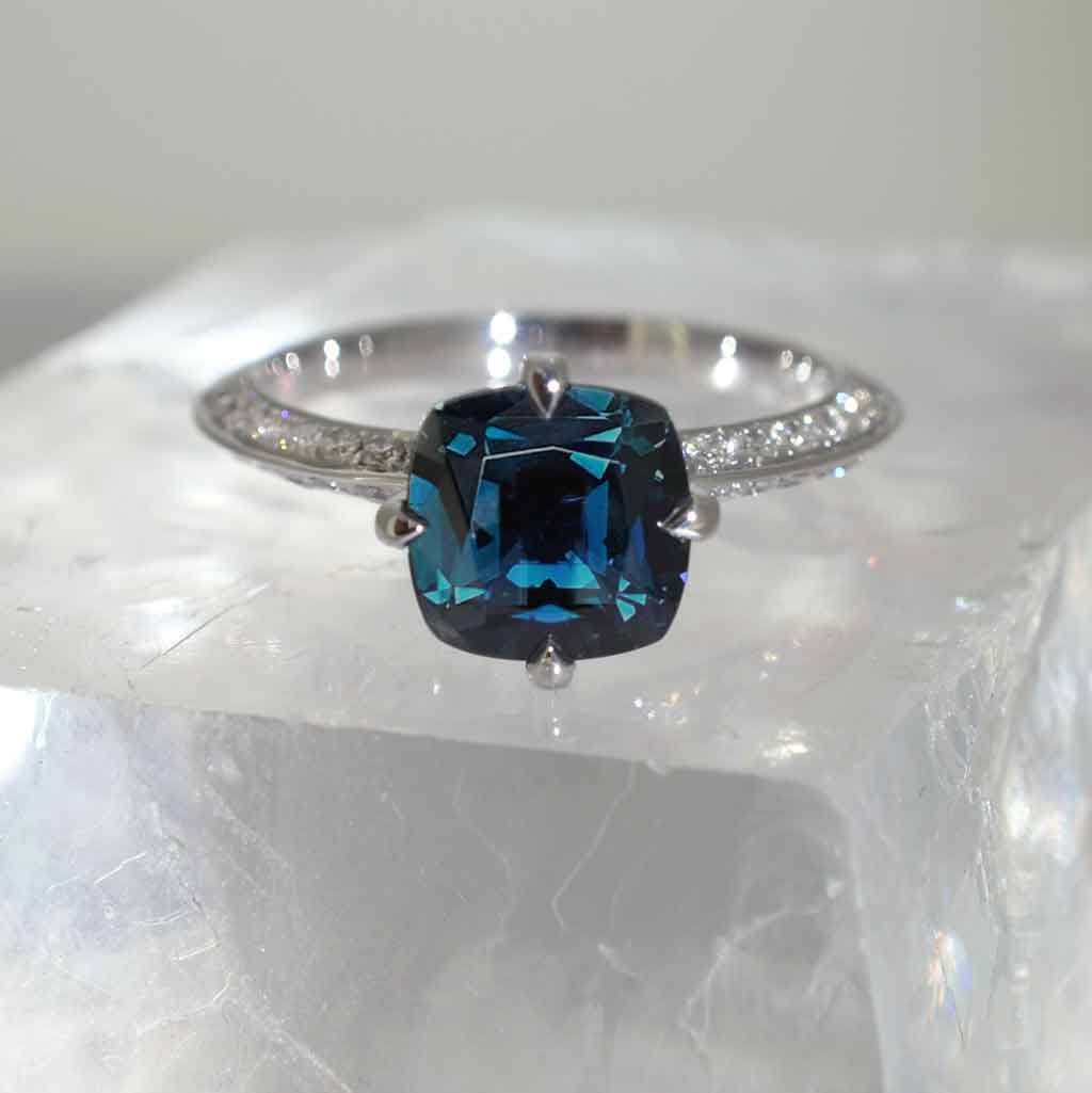 Ballets-Russes-cushion-teal-sapphire-diamond-engagement-ring-Sydney-jeweller-Lizunova-Fine-Jewels-SKU00050-1