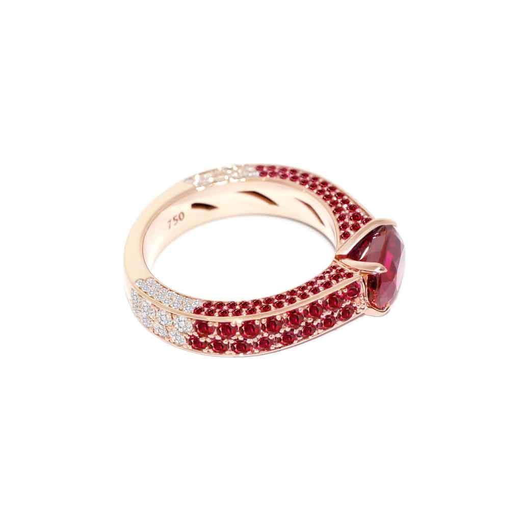 Ode | Ruby & diamond ring - Lizunova Fine Jewels