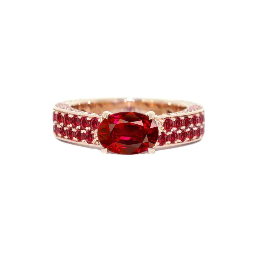 Ode | Ruby & diamond ring - Lizunova Fine Jewels