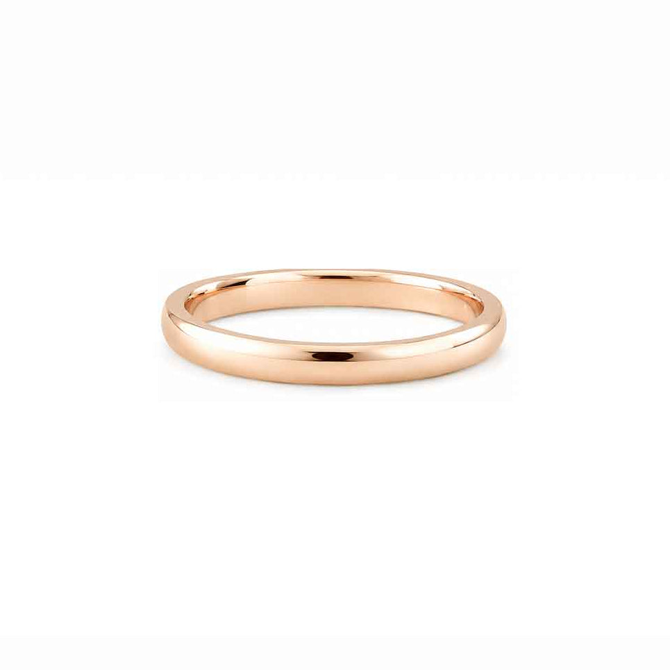 Edith - Round profile wedding ring rose gold - Lizunova Fine Jewels