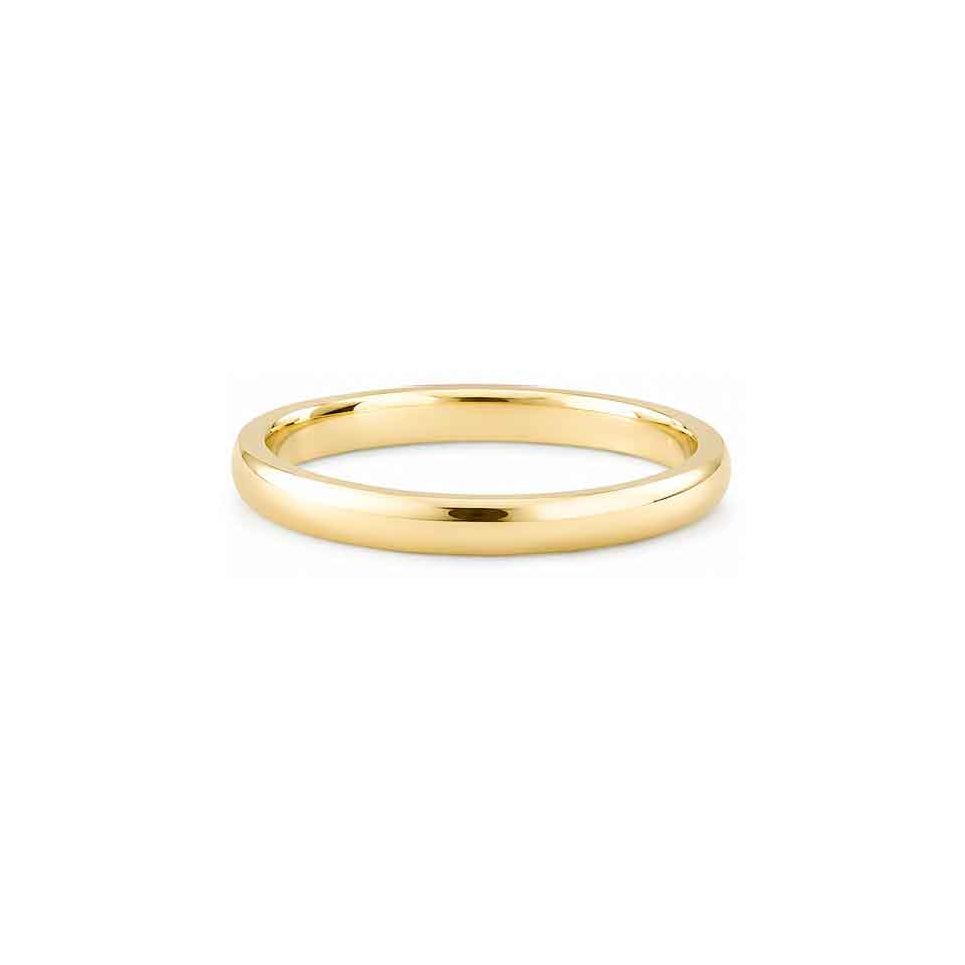 Edith - Round profile wedding ring yellow gold - Lizunova Fine Jewels