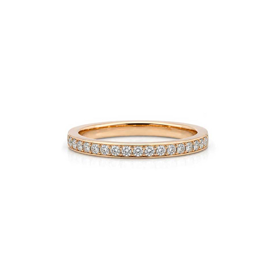 Edith-square-profile-diamond-pave-wedding-band-rose-gold-Sydney-jeweller-Lizunova