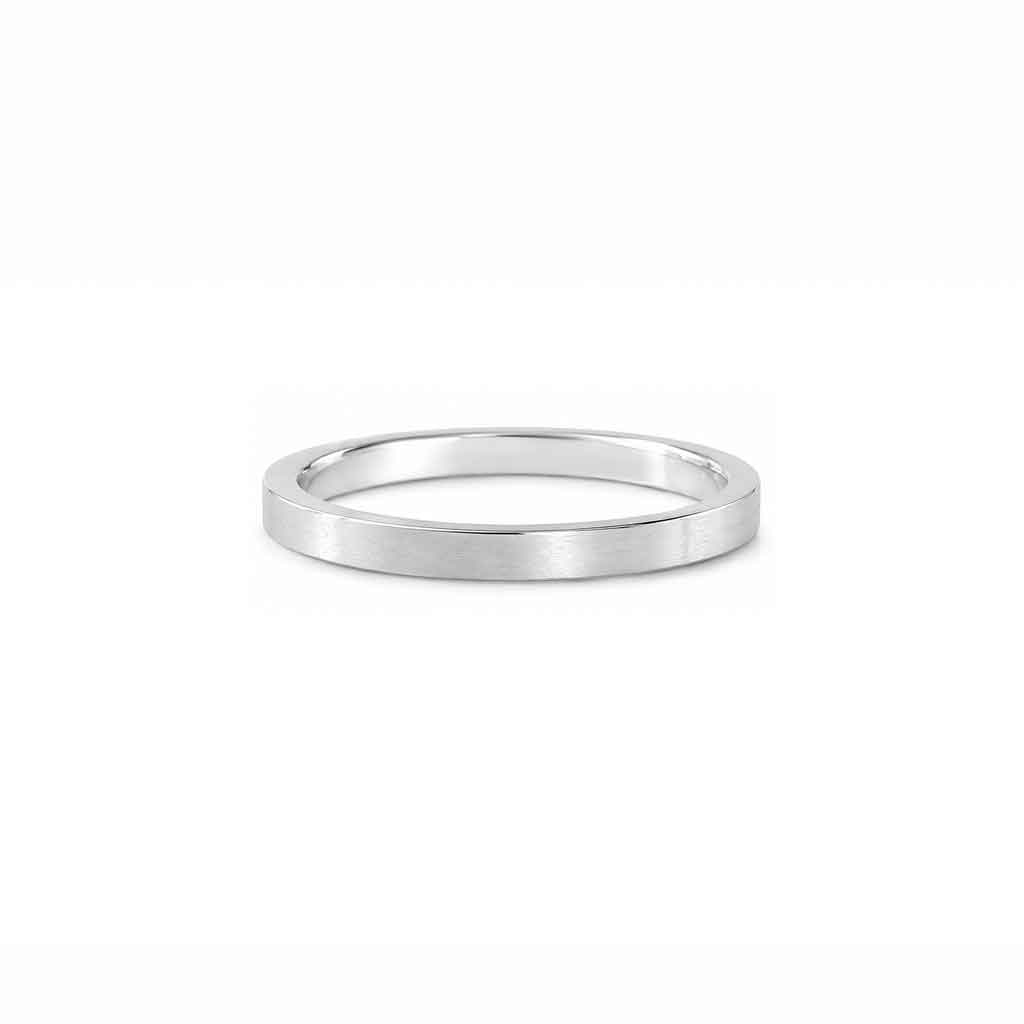 Edith - square profile plain wedding ring - Lizunova Fine Jewels