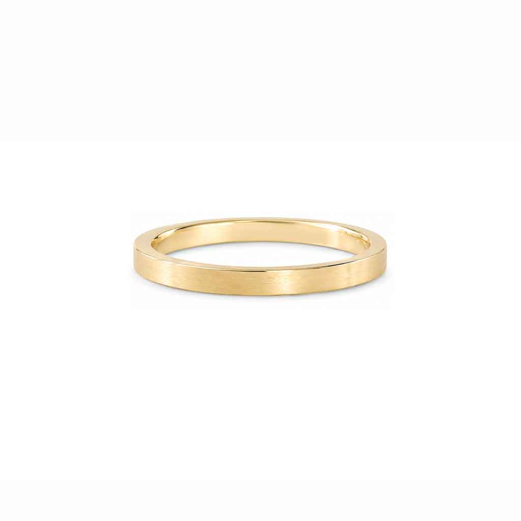 Edith - square profile plain wedding ring - Lizunova Fine Jewels