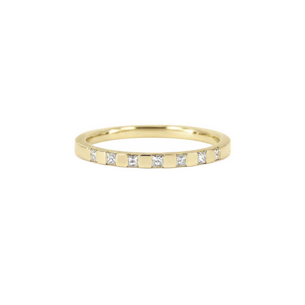 Gabi - princess cut diamond wedding ring - Lizunova Fine Jewels