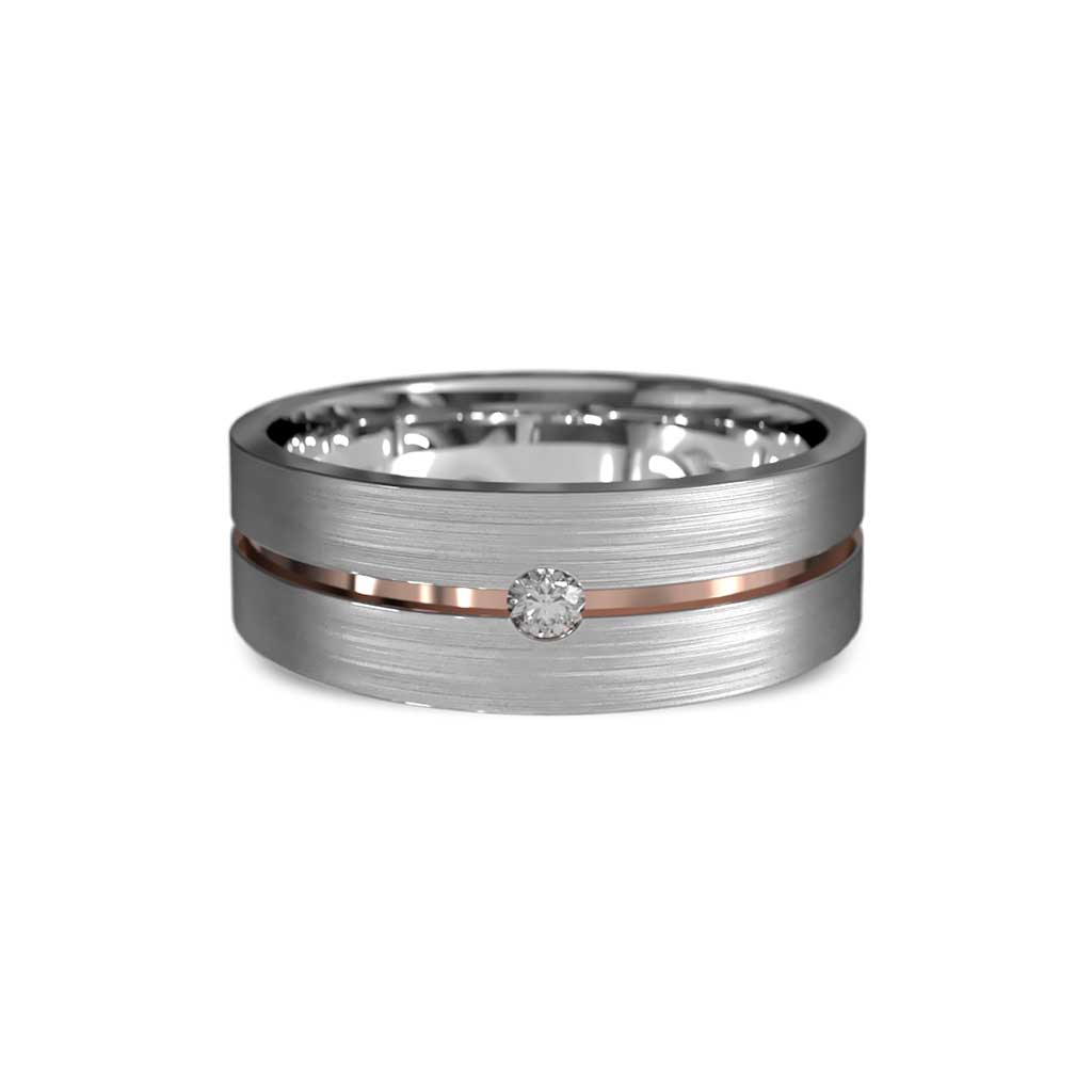 Luke-Mens-wedding-ring-white-rose-gold-lining-white-gold-1-Lizunova-Fine-Jewels-Sydney-Australia