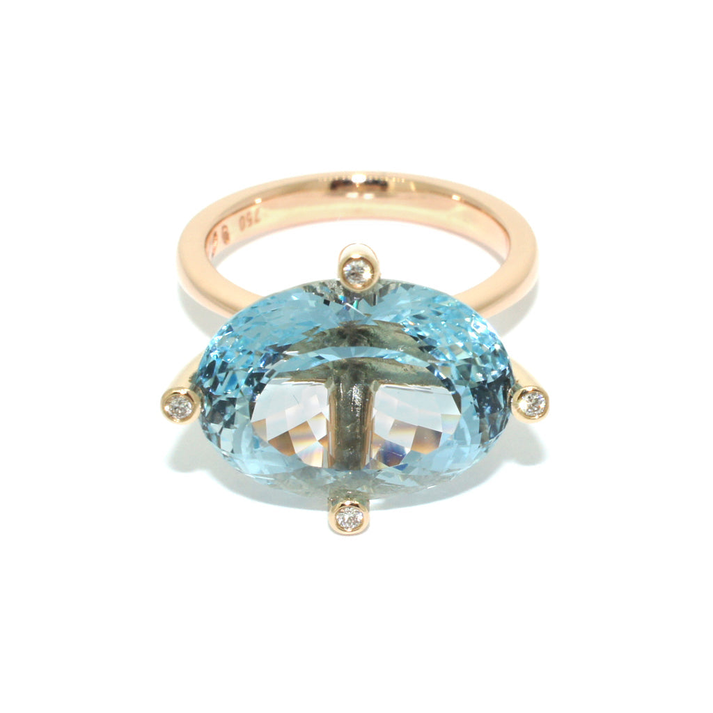 Lumiere-Aquamarine-rose-gold-cocktail-ring-handmade-Lizunova-Fine-Jewels-Sydney-NSW-Australia