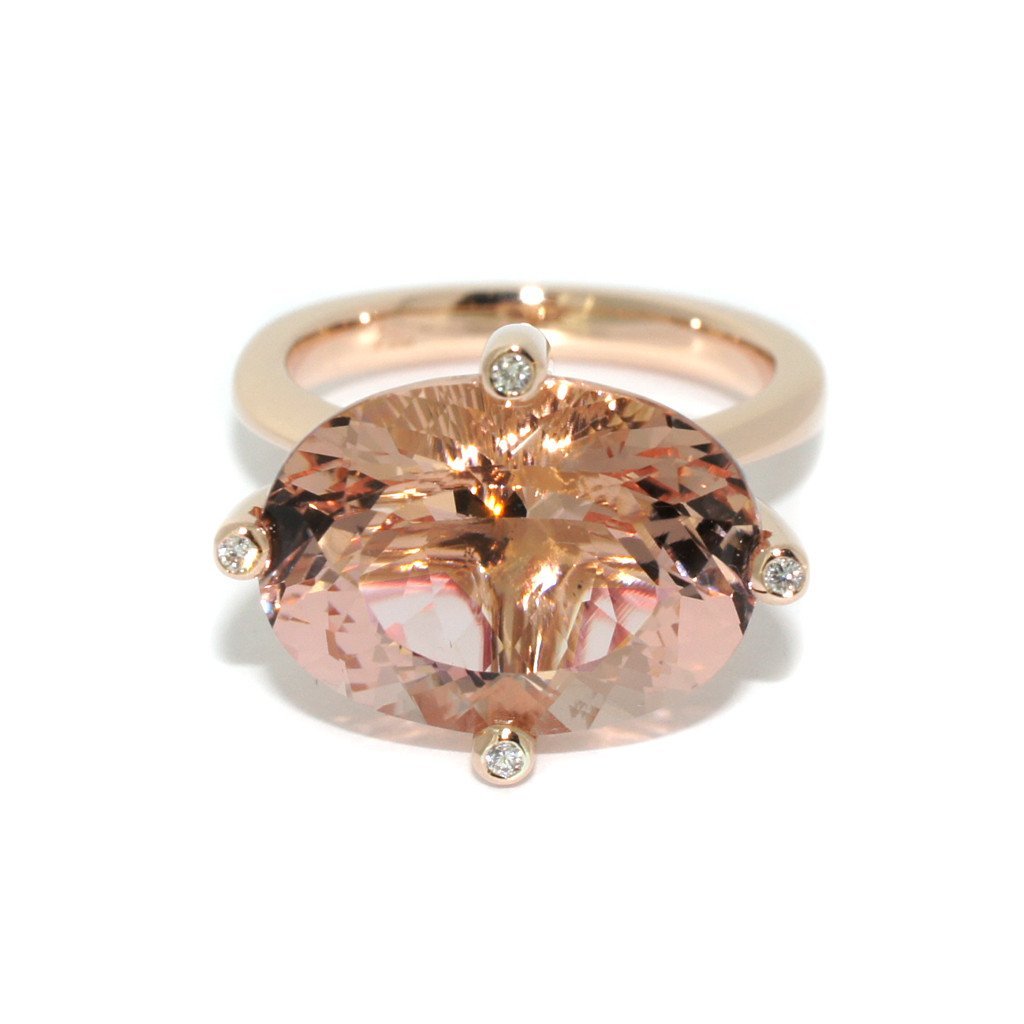 Lumiere-Morganite-rose-gold-diamond-cocktail-ring-Lizunova-Fine-Jewels-Sydney-NSW-Australia