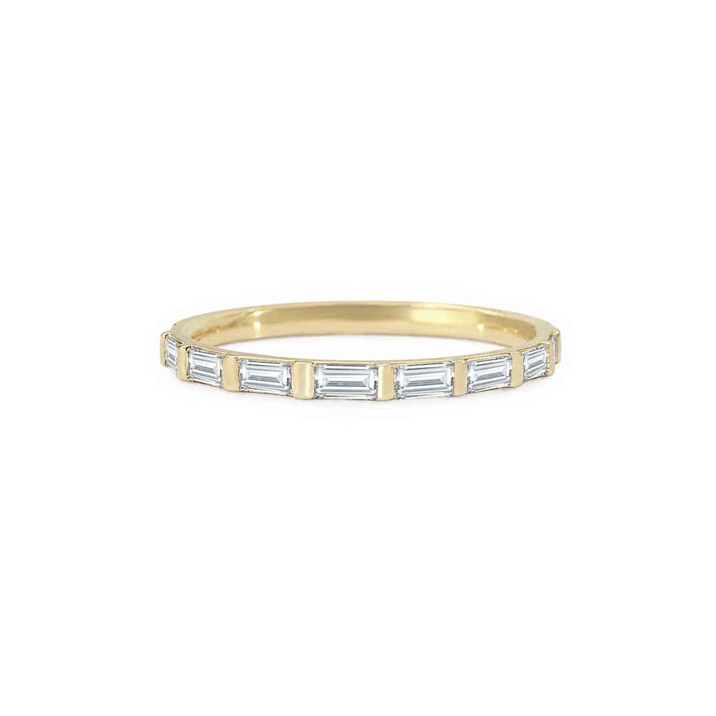 Milla - fine baguette diamond wedding band - Lizunova Fine Jewels