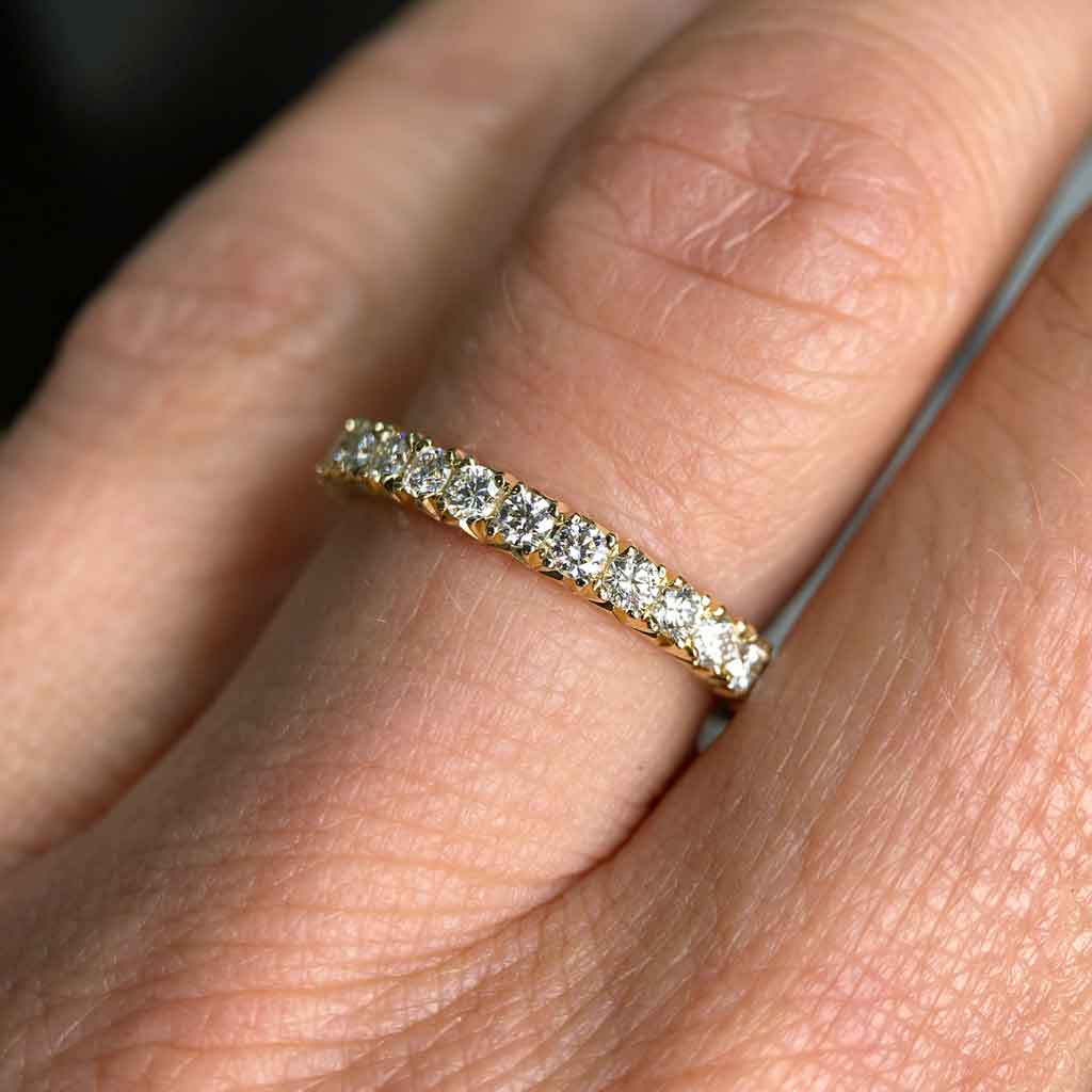 Nat | French pave diamond eternity ring