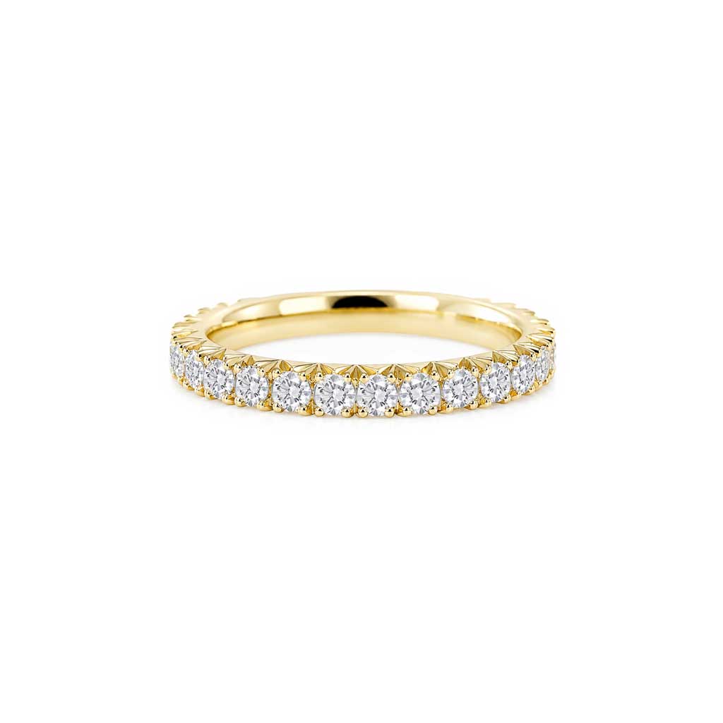 Nat - French pave diamond eternity ring in 18k yellow gold, Lizunova Fine Jewels