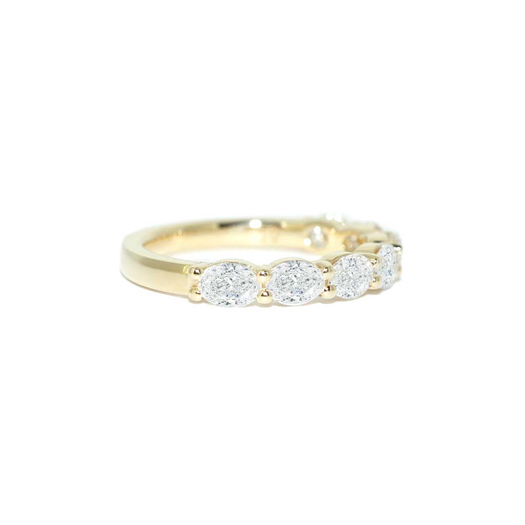 Phoebe | Oval diamond east-west wedding ring