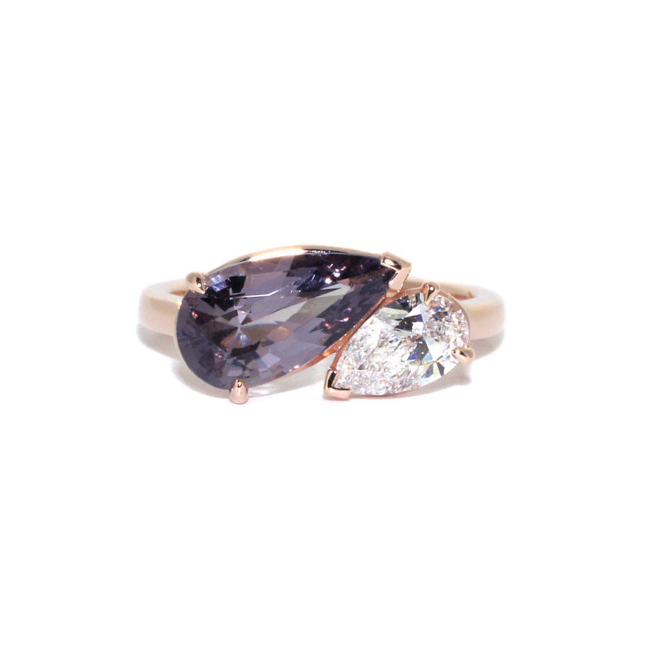 Venus-Bespoke-rose-gold-spinel-diamond-engagement-ring-3-Lizunova-Fine-Jewels-jeweller-Sydney-NSW-Australia